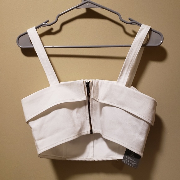 UO White Square-Neck Crop Top NWT | S - Picture 2 of 4